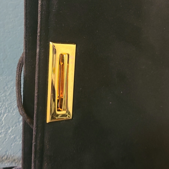 Velvet  Crossbody Bag/Clutch,  black - Picture 5 of 8